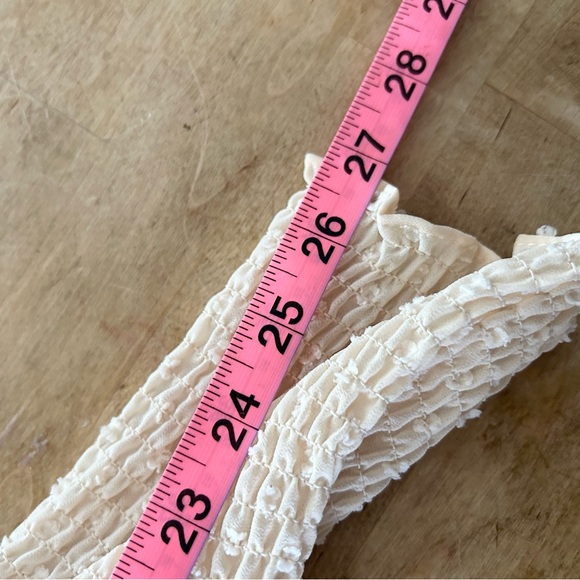 Champagne & Strawberry Anthropologie Small Cream Tiered Long Sleeve Dress - Picture 8 of 10